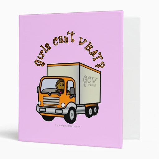 Dark Truck Driver Girl Binder