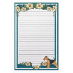 Dark Turquoise Floral lined Stationery