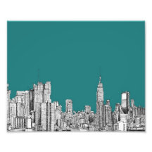 Dark turquoise NYC Photograph