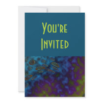 dark twirls invitations by DonnaGraysonAbstract dark twirls invitations
