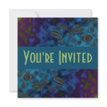 dark twirls invitations by DonnaGraysonAbstract dark twirls invitations