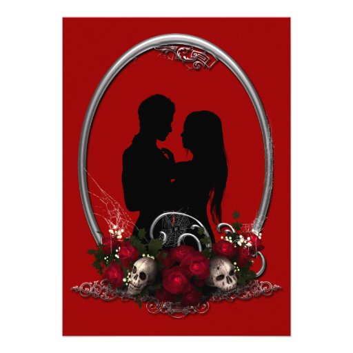 Dark Union Vampire Goth Wedding Card