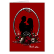Dark Union Vampire Goth Wedding Greeting Card