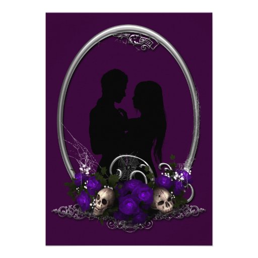 Dark Union Vampire Goth Wedding Personalized Invitations