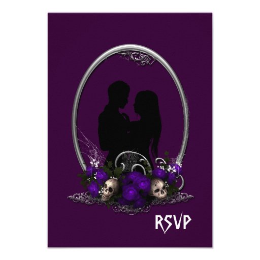 Dark Union Vampire Goth Wedding Personalized Announcement