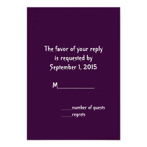 Dark Union Vampire Goth Wedding Personalized Announcement