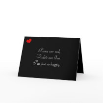 Dark Valentine Collection: Roses are Red... Greeting Card
