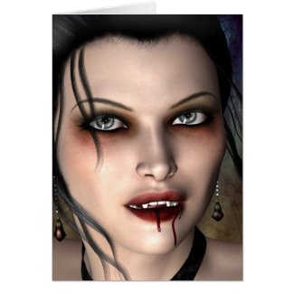 Dark Vampire Beauty Cards card