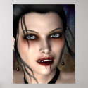 Dark Vampire Beauty Poster Print print