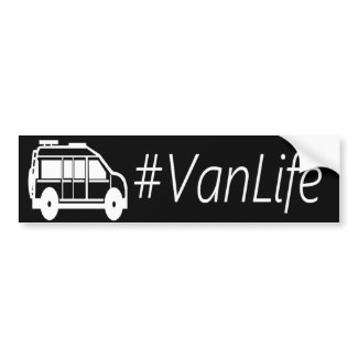 Dark #VANLIFE Bumper Sticker