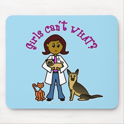 Dark Veterinarian Girl Mousepad