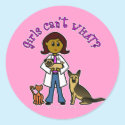 Dark Veterinarian Girl stickers