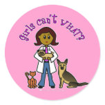 Dark Veterinarian Girl Sticker