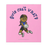 Dark Volleyball Girl in Blue Uniform Note Pads