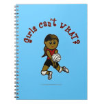 Dark Volleyball Girl in Red Uniform Note Books