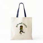 Dark Volleyball in Green Canvas Bag