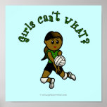 Dark Volleyball in Green Poster