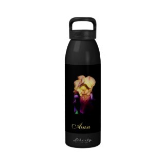 Dark Warm Iris Personalized Water Bottle