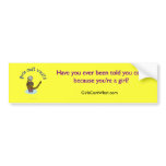 Dark Water Polo Player Girl Bumper Stickers