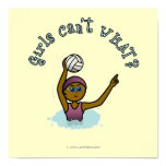 Dark Water Polo Player Girl Print