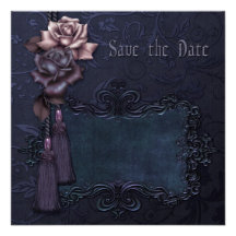 Dark Wedding Gothic Save the Date card