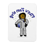 Dark Woman Astronaut Vinyl Magnet