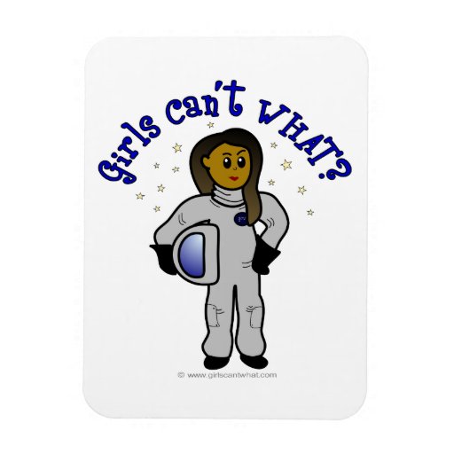 Dark Woman Astronaut Vinyl Magnet