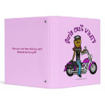 Dark Woman Biker Vinyl Binders