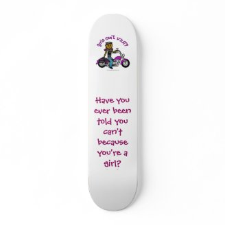 Dark Woman Biker Skateboard Deck