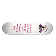 Dark Woman Biker Skateboard Deck