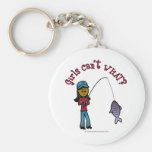 Dark Woman Fishing Key Chains