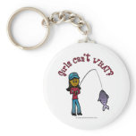 Dark Woman Fishing Key Chains