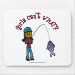 Dark Woman Fishing Mousepads