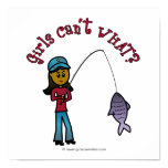 Dark Woman Fishing Print