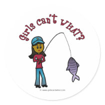 Dark Woman Fishing stickers