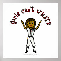 Dark Woman Football Referee posters