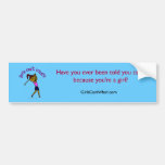 Dark Woman Golfer Bumper Sticker