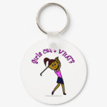 View more Dark Woman Golfer Keychains personalized gift ideas for girls Dark Woman Golfer Keychains