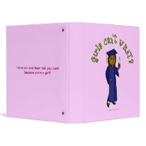 Dark Woman Graduate in Blue Gown binders
