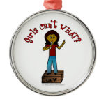 Dark Woman on Soapbox Christmas Ornament