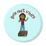 Dark Woman on Soapbox Fridge Magnets