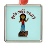 Dark Woman on Soapbox Ornament