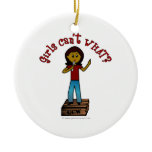 Dark Woman on Soapbox Ornament