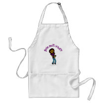 Dark Woman Playing Saxophone aprons