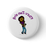 Dark Woman Playing Saxophone Buttons