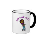 Dark Woman Playing Saxophone Coffee Mug