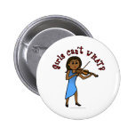 Dark Woman Playing Violin Buttons