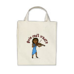 Dark Woman Playing Violin Canvas Bag