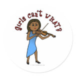Dark Woman Playing Violin Sticker
