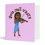 Dark Woman Playing Violin Vinyl Binder